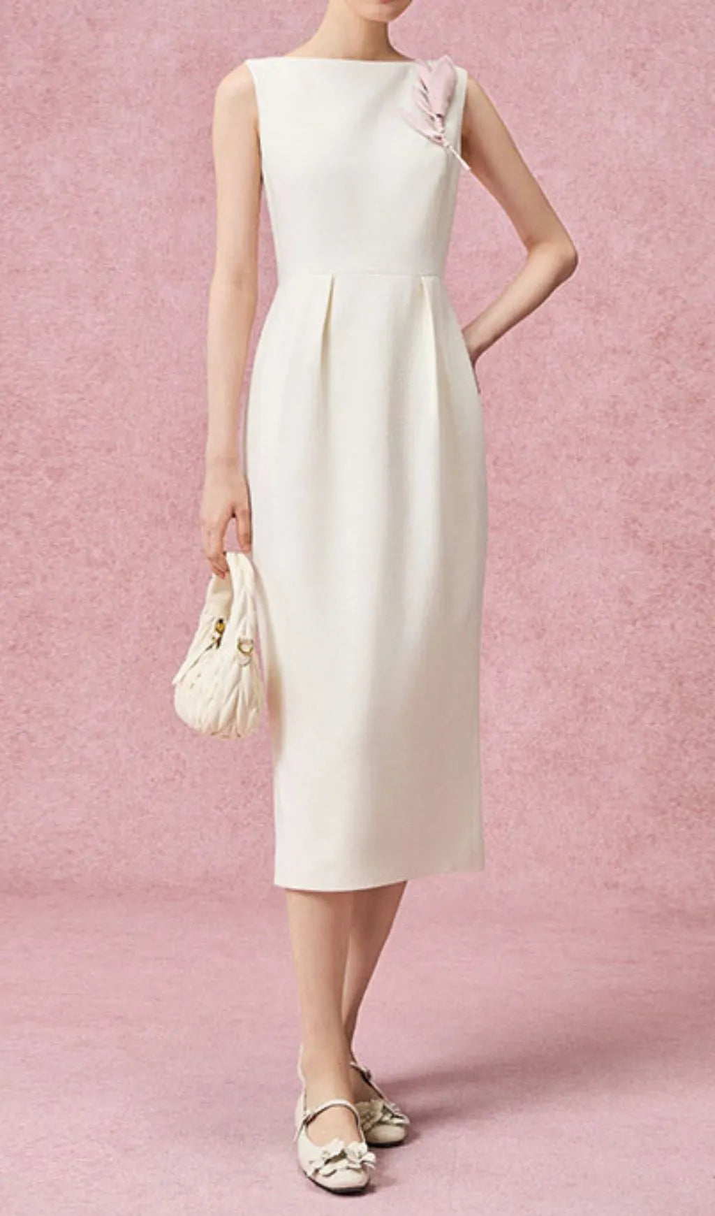 Geri Sleeveless Decor Midi Dress Flowering Girl