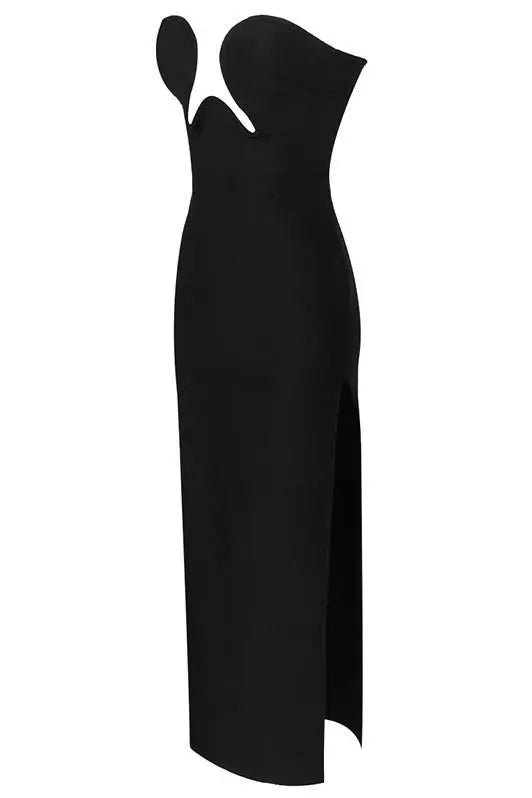 Theodora Black Maxi Bandage Dress Flowering Girl