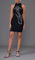 Crystal-Embellished Mini Dress Flowering Girl