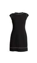 EMBROIDERED CAP SLEEVE SHIFT DRESS Flowering Girl