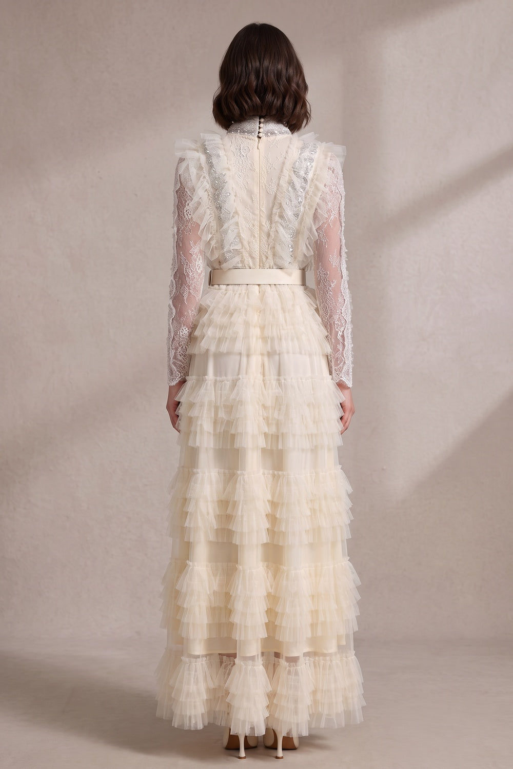 White Tulle a-Line Gown Flowering Girl
