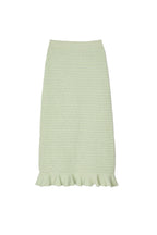 Rhinestone Knit Maxi Skirt In Almond Green Flowering Girl