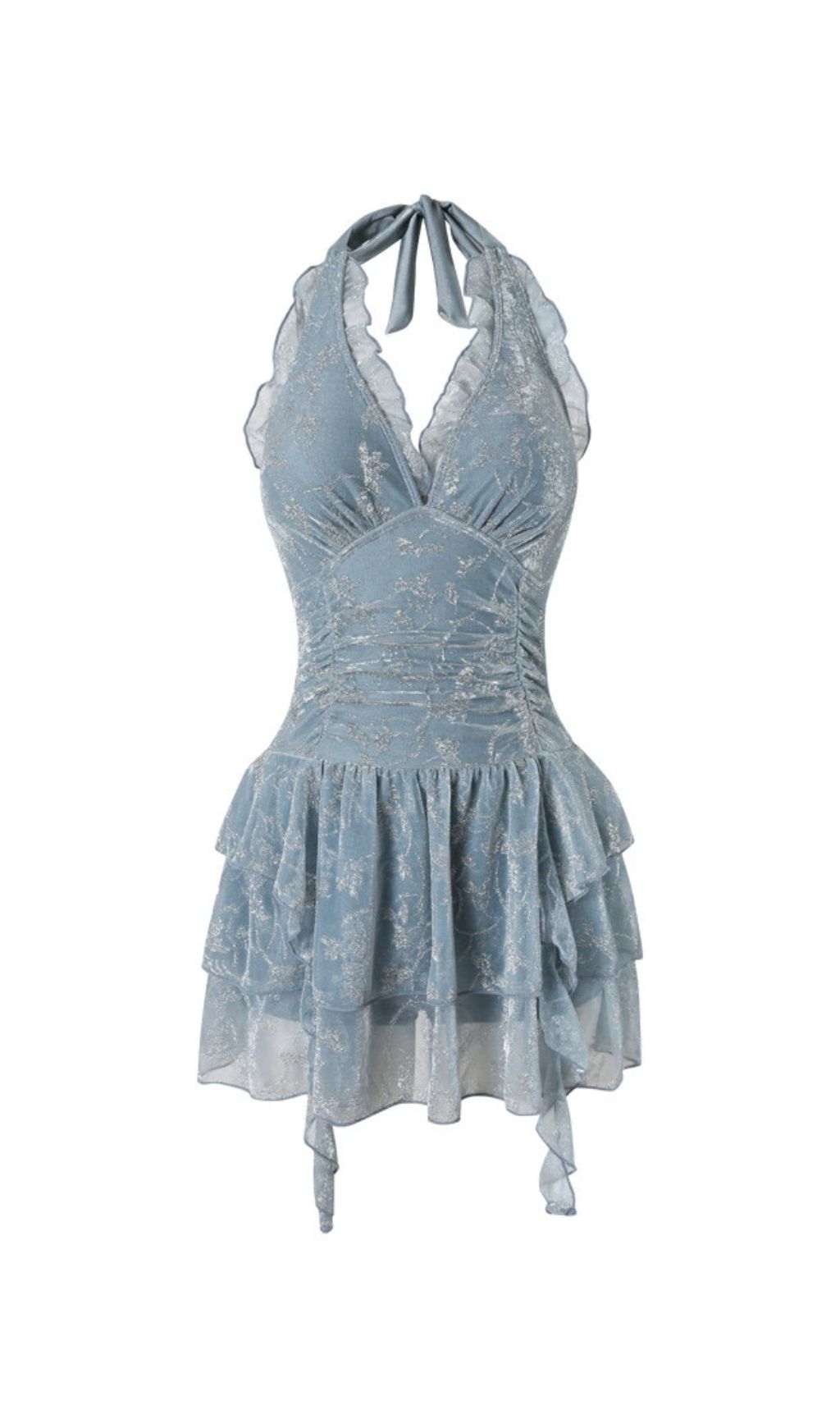 Fairly Halter Ruffle Swimsuit Flowering Girl