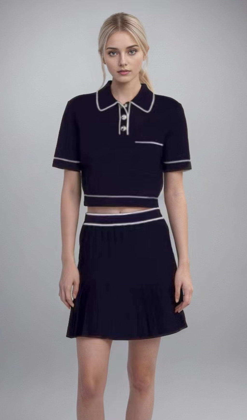 Knit A-line Skirt Flowering Girl