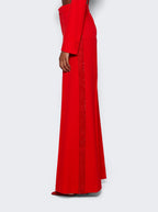crystal-embellished red cropped blazer set Flowering Girl