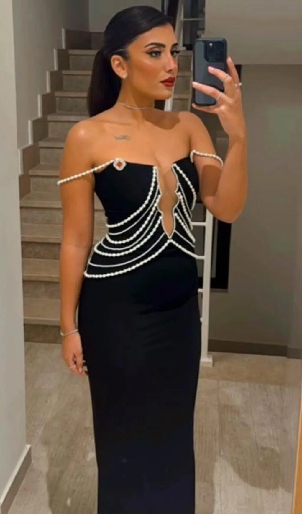 Clifton Black Pearl Bandage Maxi Dress Flowering Girl