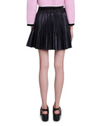 PLEATED FAUX LEATHER SKIRT Flowering Girl