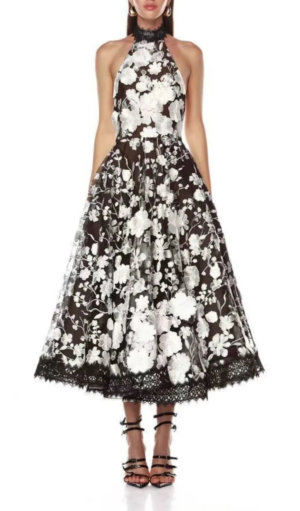 Karisma Halter Flower Maxi Dress Flowering Girl