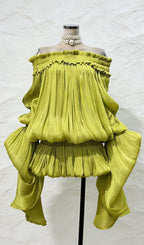 Kalolina Long Sleeve Chiffon Mini Dress Flowering Girl