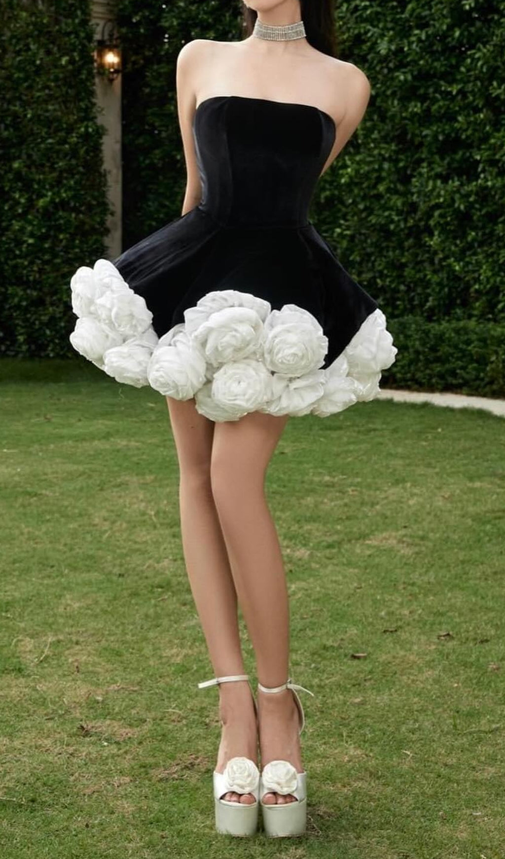 Candie Strapless Flower Mini Dress Flowering Girl
