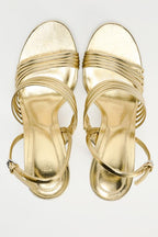 METALLIC STRAPPY SANDALS Flowering Girl