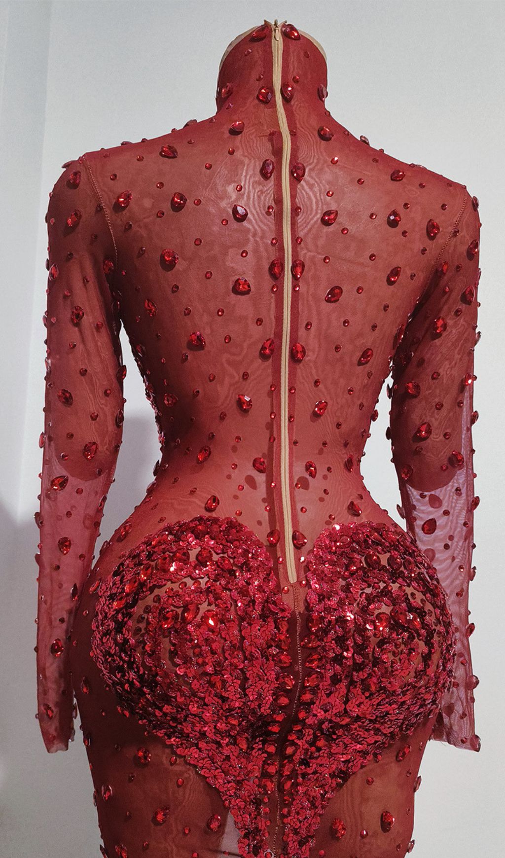 Jandina Red Sequin Diamante Mini Dress Flowering Girl