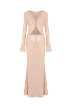 Aubelin Sequin Two Piece Set - Nude Flowering Girl