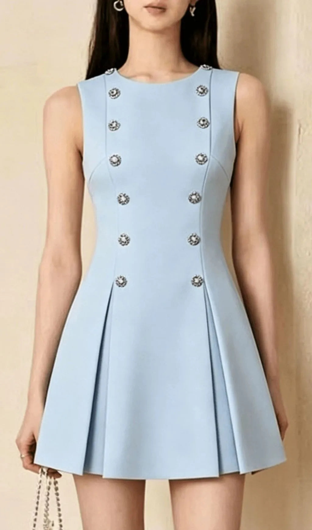 Kim Blue Sleeveless Mini Dress Flowering Girl