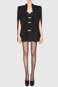 Santos Jacquard Beaded Cape - Black Flowering Girl