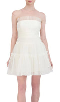 STRAPLESS TIERED TULLE MINI DRESS Flowering Girl