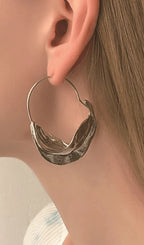 Irregular leaf earrings Flowering Girl