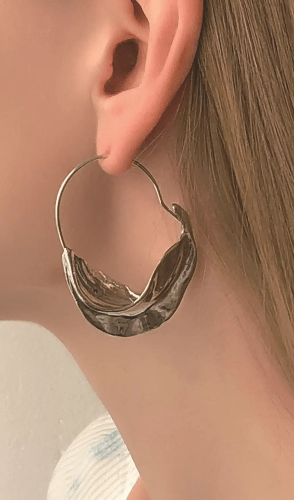 Irregular leaf earrings Flowering Girl