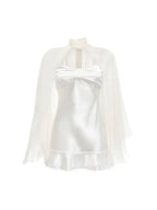 Masa Satin Mini Dress Flowering Girl