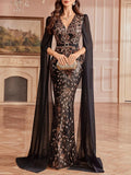 Maybelle Sequin V-Neck Maxi Dress Flowering Girl