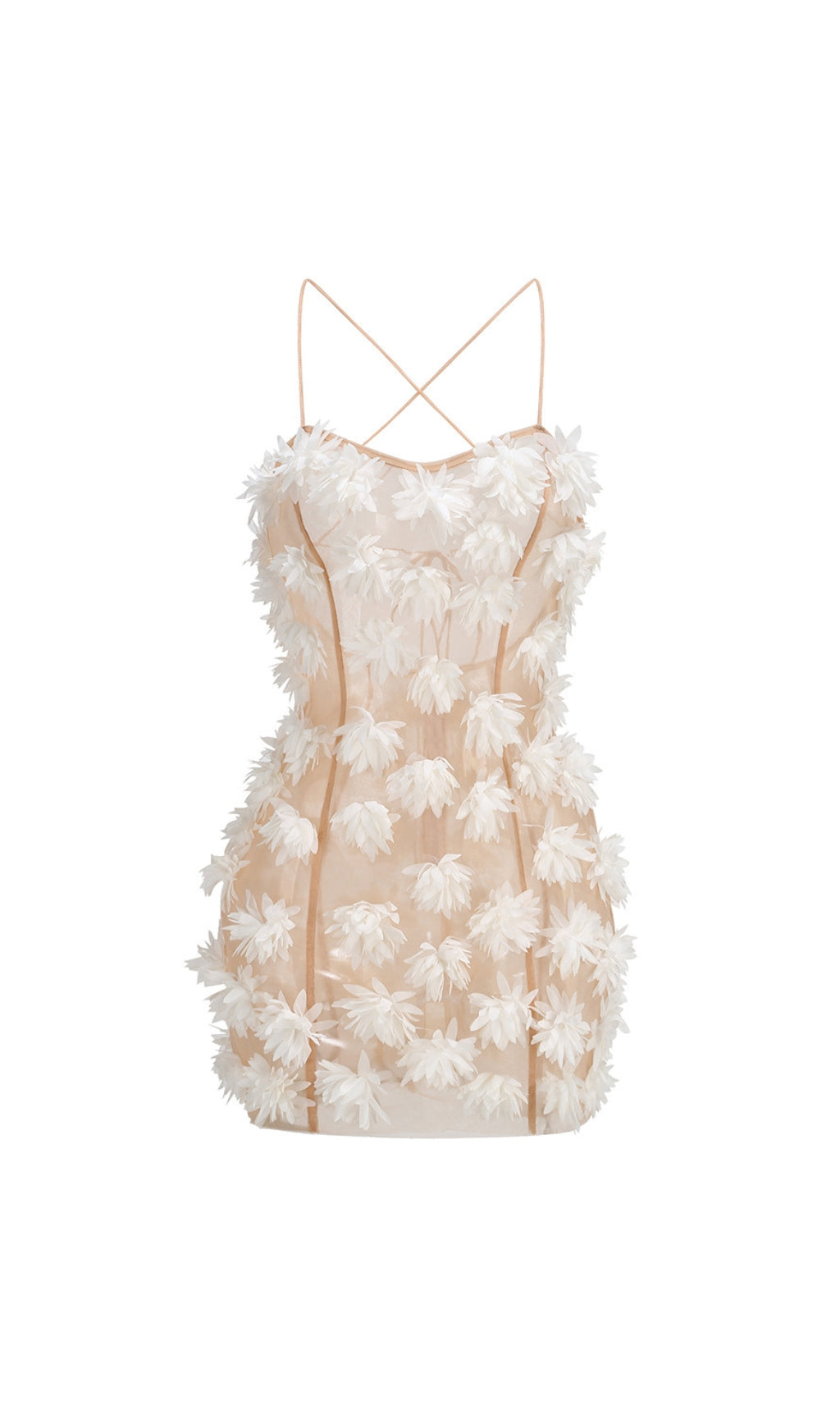 Briseis Flower Embellished Mini Dress Flowering Girl