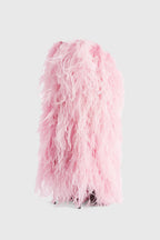 Danica Feather Knee-high Boots - Pink Flowering Girl