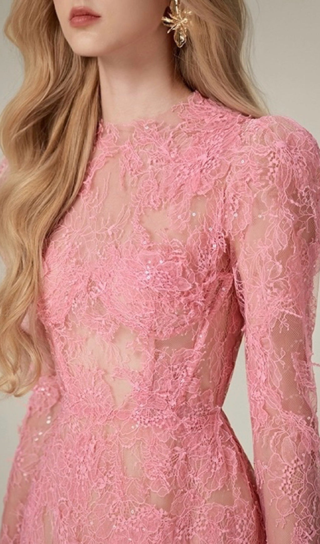 Adri Lace Embroidery Mini Dress Flowering Girl