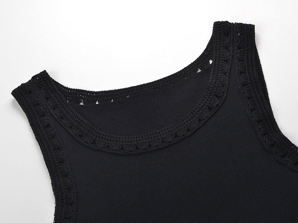 Fringed Knit Dress Flowering Girl