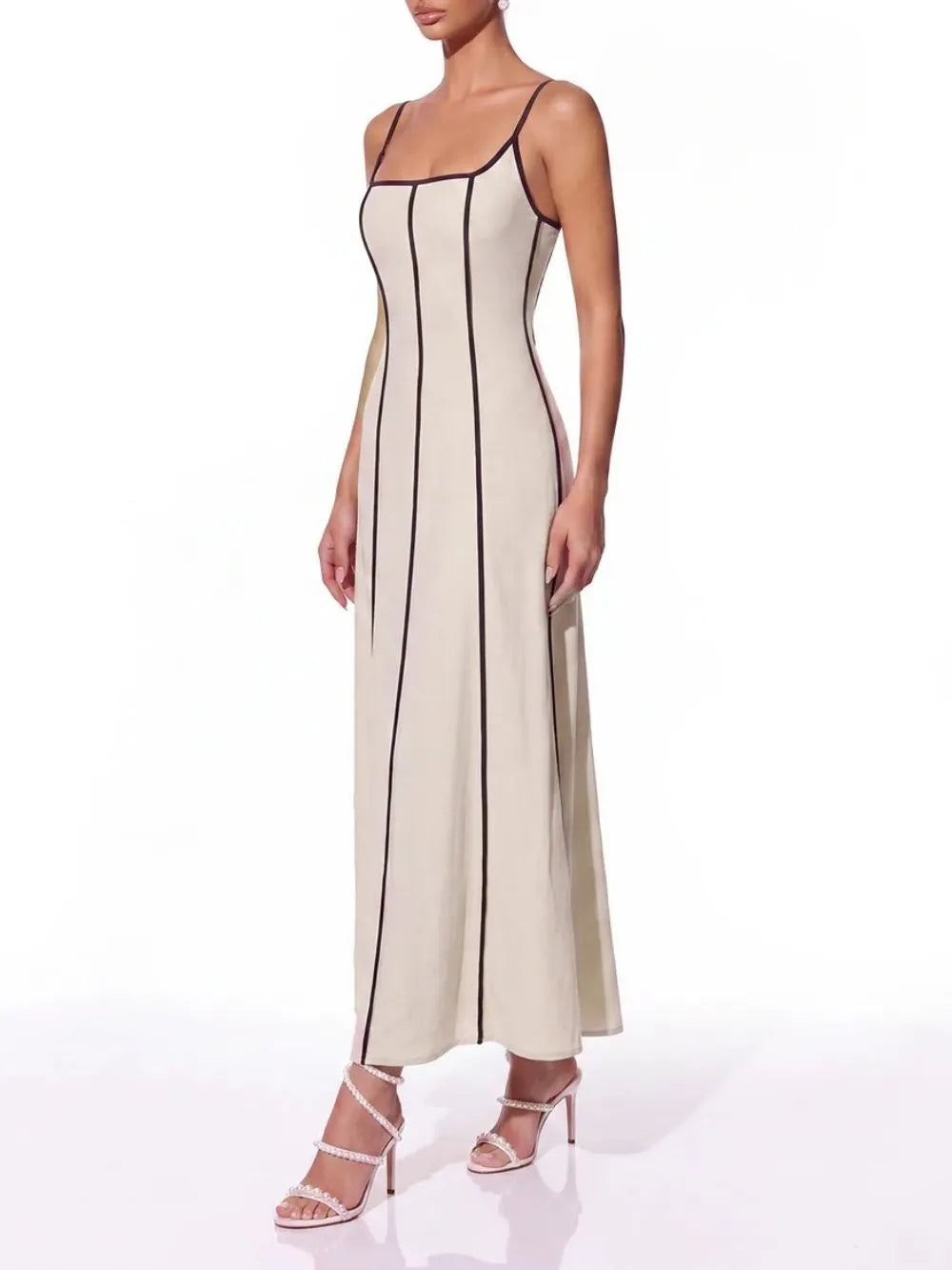 Inez Sleeveless Tie Up Midi Dress Flowering Girl