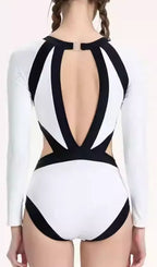Gaura Long Sleeve One-Piece Swimsuit Flowering Girl