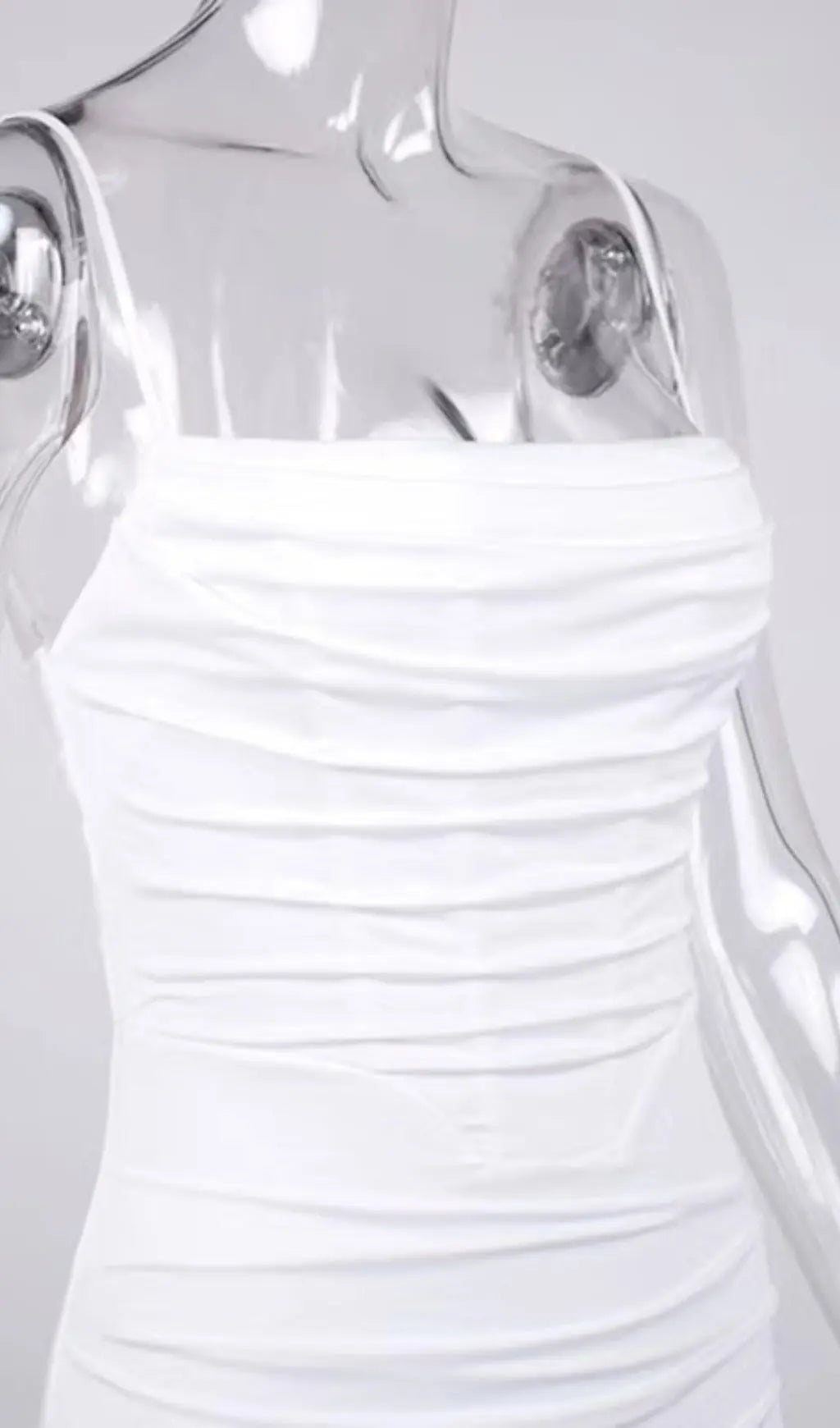 White Draped Corset Maxi Dress Flowering Girl