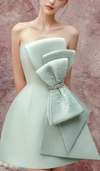 Arihi Mint Bow Mini Dress Flowering Girl