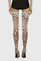 Giselle Leopard Print Thigh-high Boots Flowering Girl