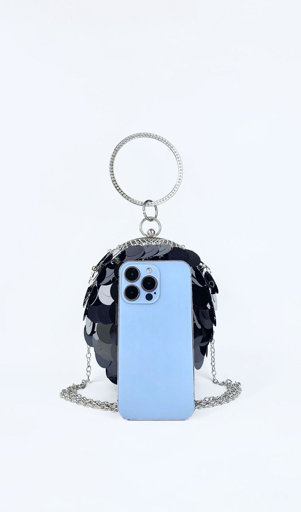 Adaiba Black Ball Sequin Bag Flowering Girl