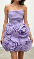 Kendyl Strapless Flower Mini Dress Flowering Girl
