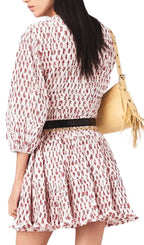 Printed Pleated Dress Flowering Girl