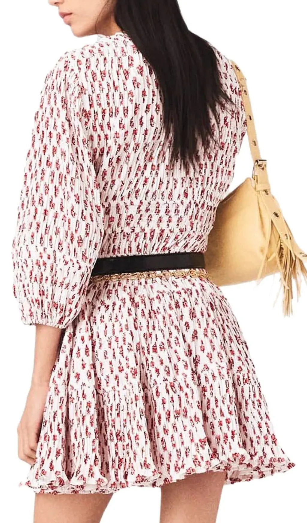 Printed Pleated Dress Flowering Girl