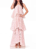 Vexlin Halterneck Tiered Maxi Dress Flowering Girl
