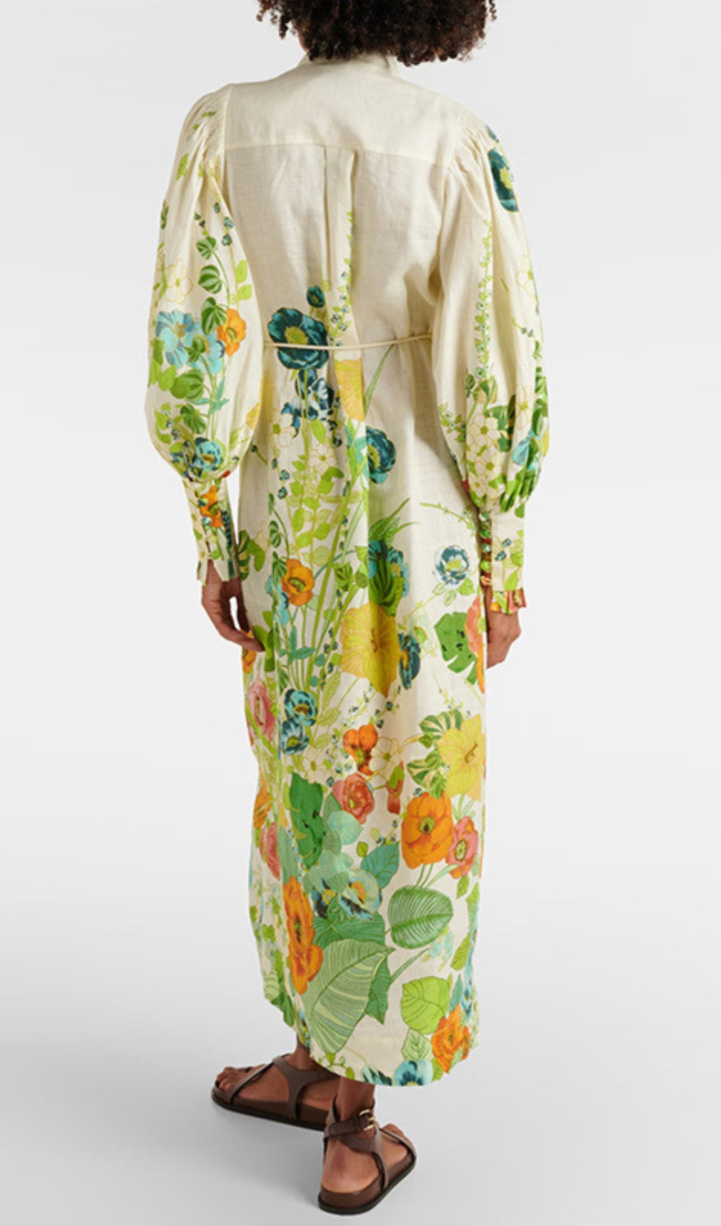 Baha Floral Printed Puff Sleeve Maxi Dress Flowering Girl