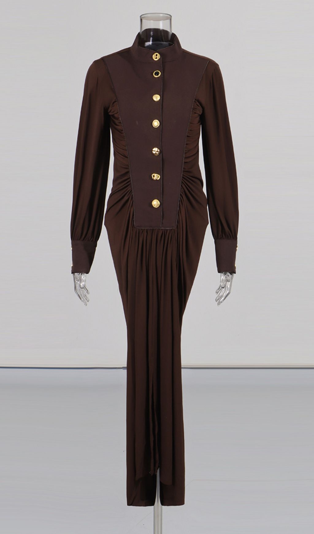 Hikari Long Sleeve Ruched Maxi Dress Flowering Girl
