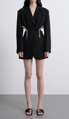 Brenna Diamond Cutout Mini Blazer Dress Flowering Girl