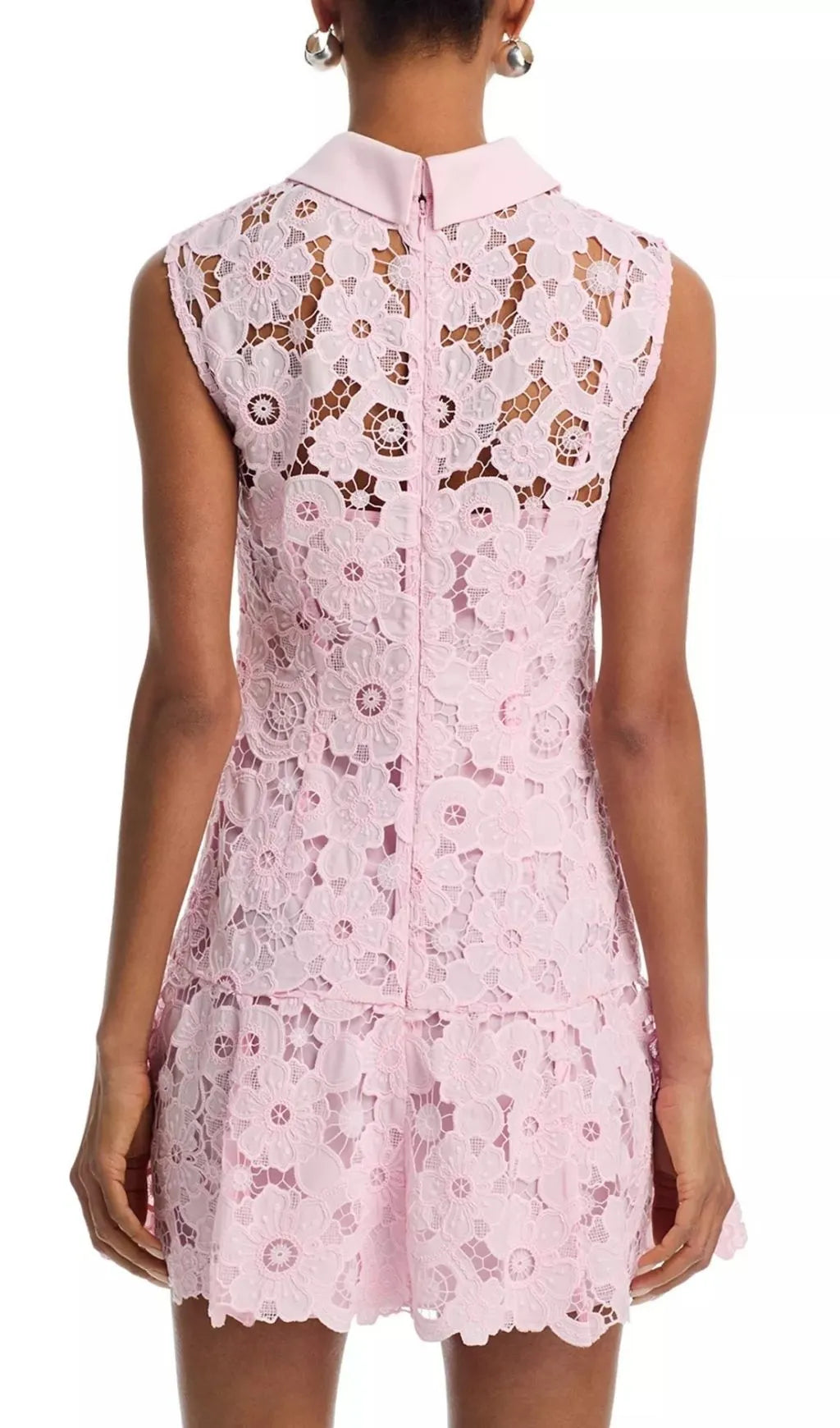 Lace Collared Mini Dress Flowering Girl