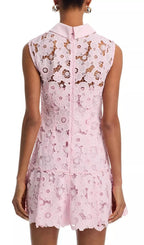 Lace Collared Mini Dress Flowering Girl