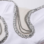 Ena White Diamond Bandage Maxi Dress Flowering Girl