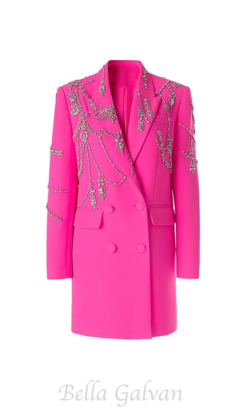 Jessica Bara Sonya Crystal Blazer Mini Dress Flowering Girl