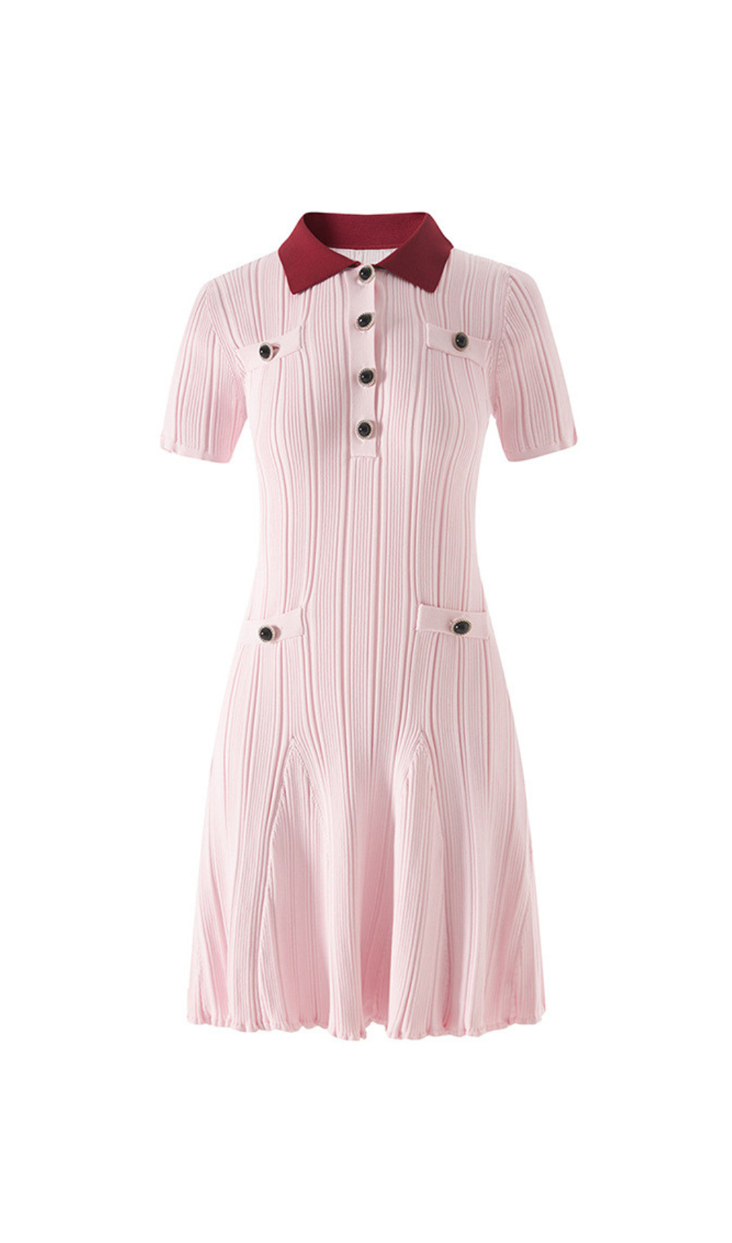 Gracjan Pink Knit Mini Dress Flowering Girl