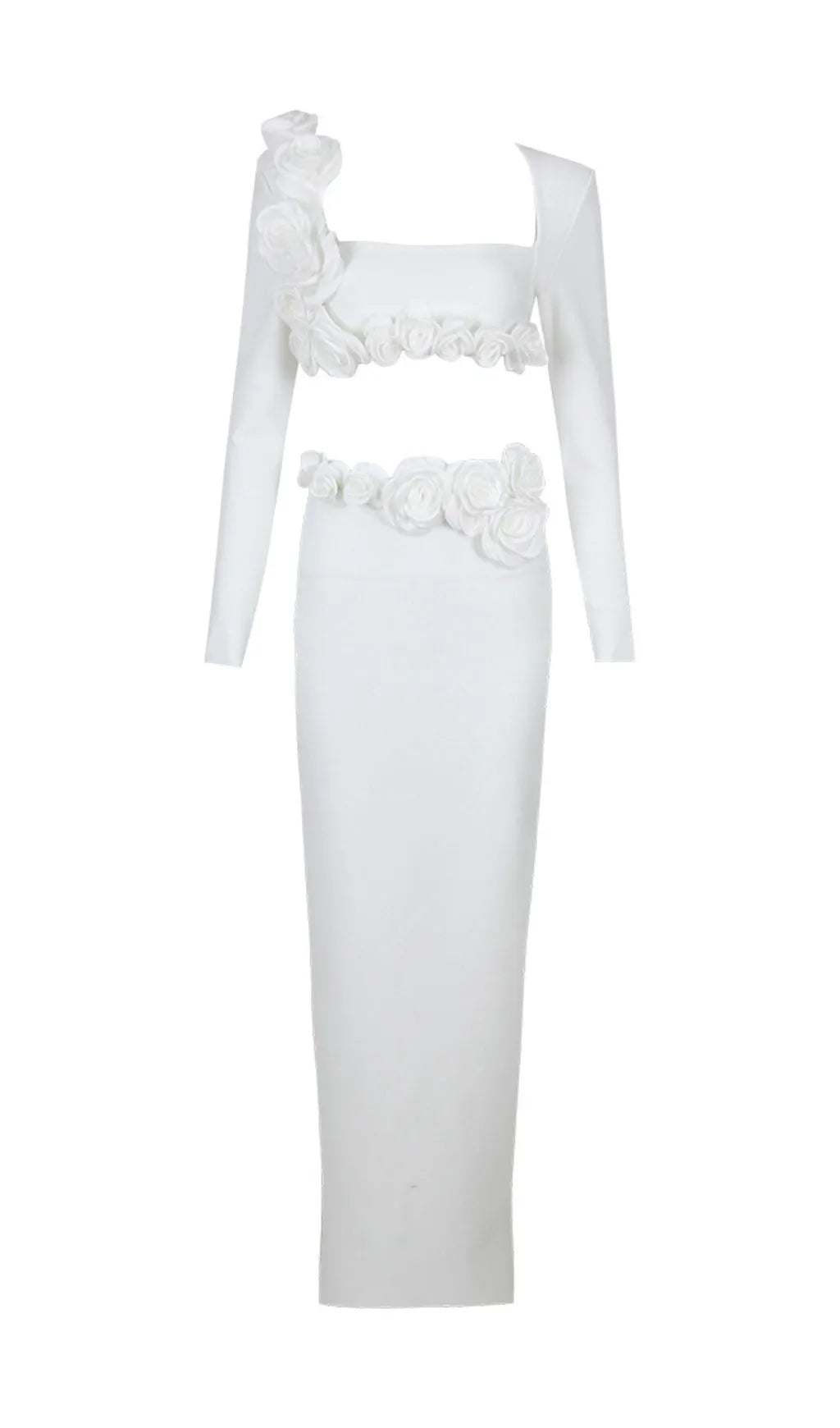 Alameda White Embellished Floral Set Flowering Girl