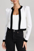 Trina Cable Structured Cropped Cardigan Flowering Girl