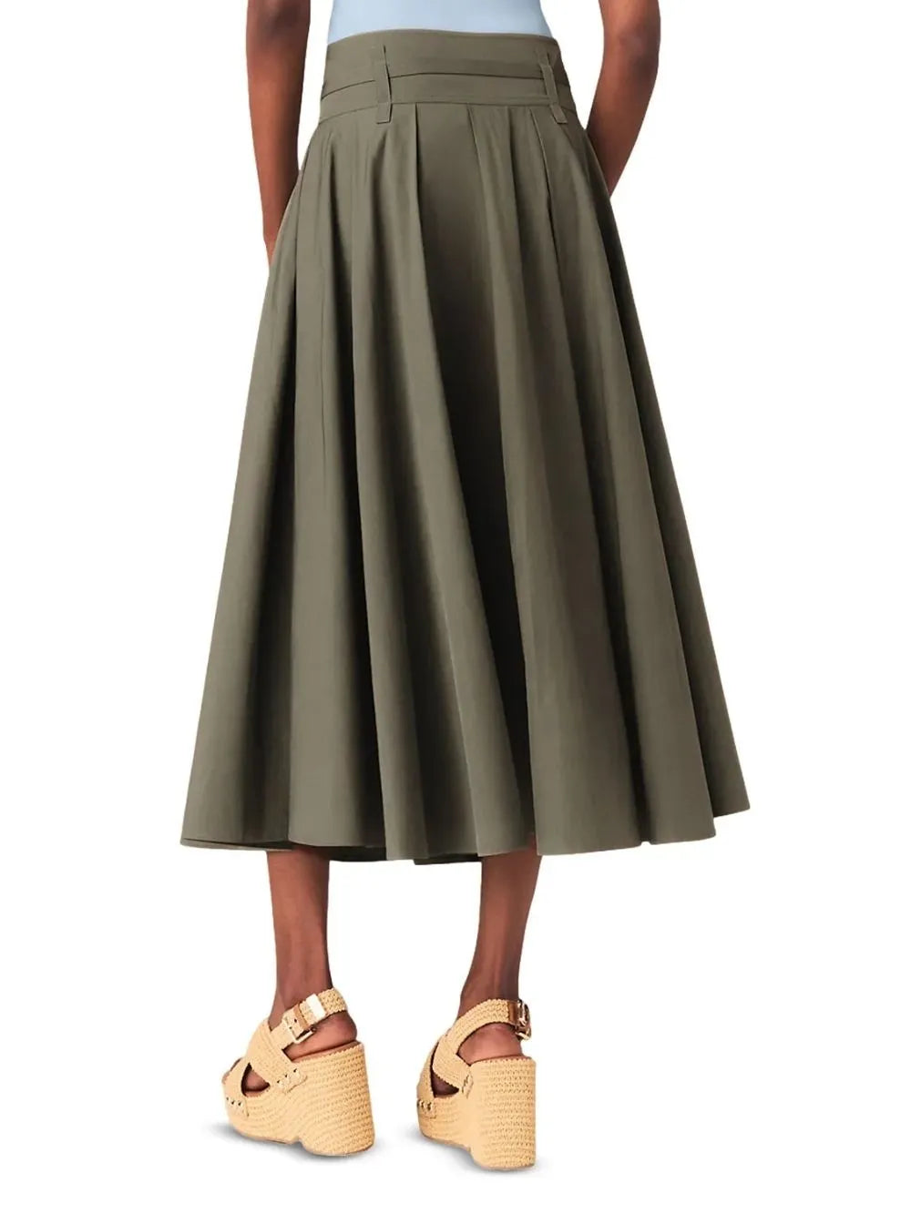 Jeji Belted Midi Skirt Flowering Girl
