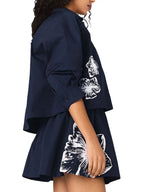 Cropped Floral Shirt Flowering Girl
